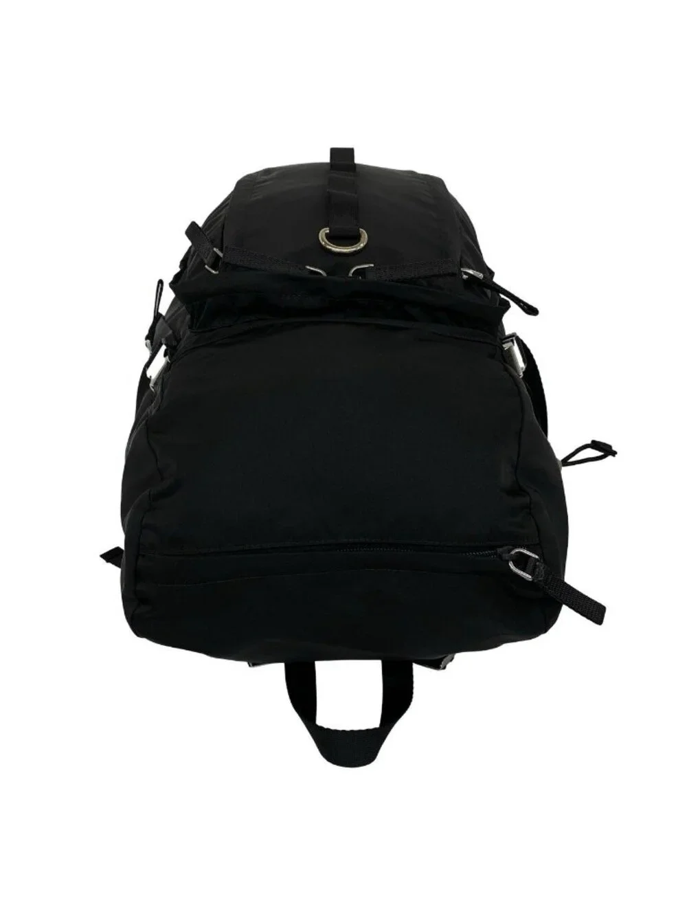 Prada Logo Tessuto Pocono Nylon Backpack Black
